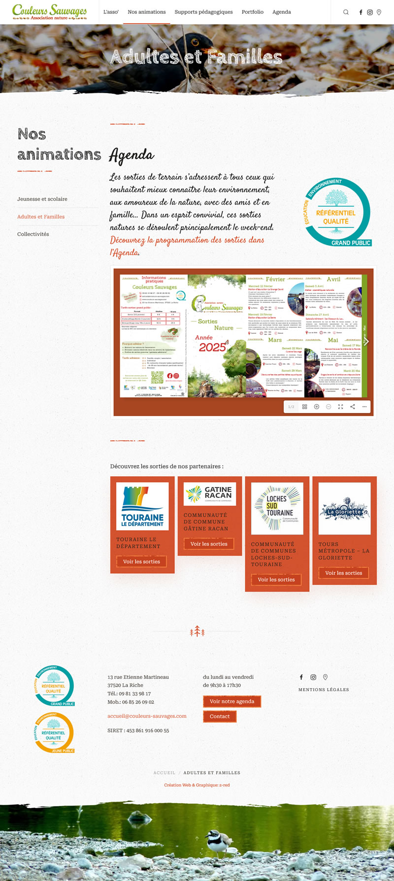 portfolio z-red : client Couleurs Sauvages