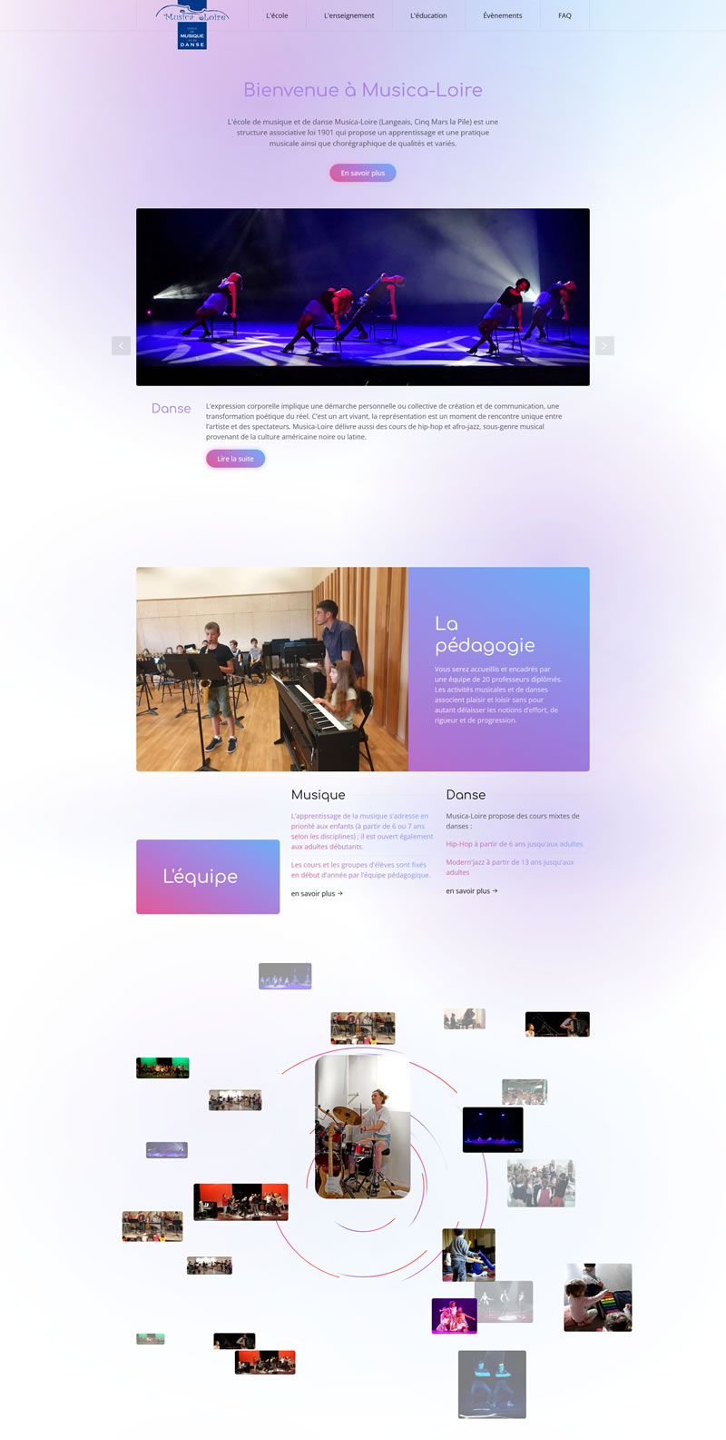 portfolio z-red : client Musica-Loire école de musique et de danse