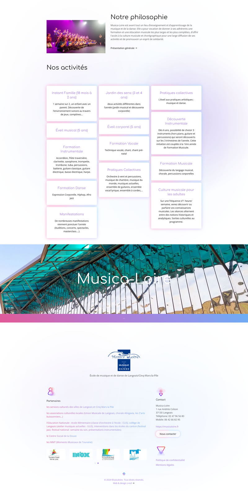 portfolio z-red : client Musica-Loire école de musique et de danse